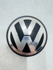 Oem Vw Beetle Jetta Chrome Logo Black 65mm Wheel Center Cap 1pc 3b7601171