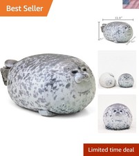 Chubby Blob Seal Plush Pillow - 17.6in Cute and Soft Decor for Cozy Living
