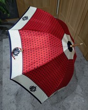Christian Dior Dot Pattern Long Umbrella Vintage Classic Fashion Accessory