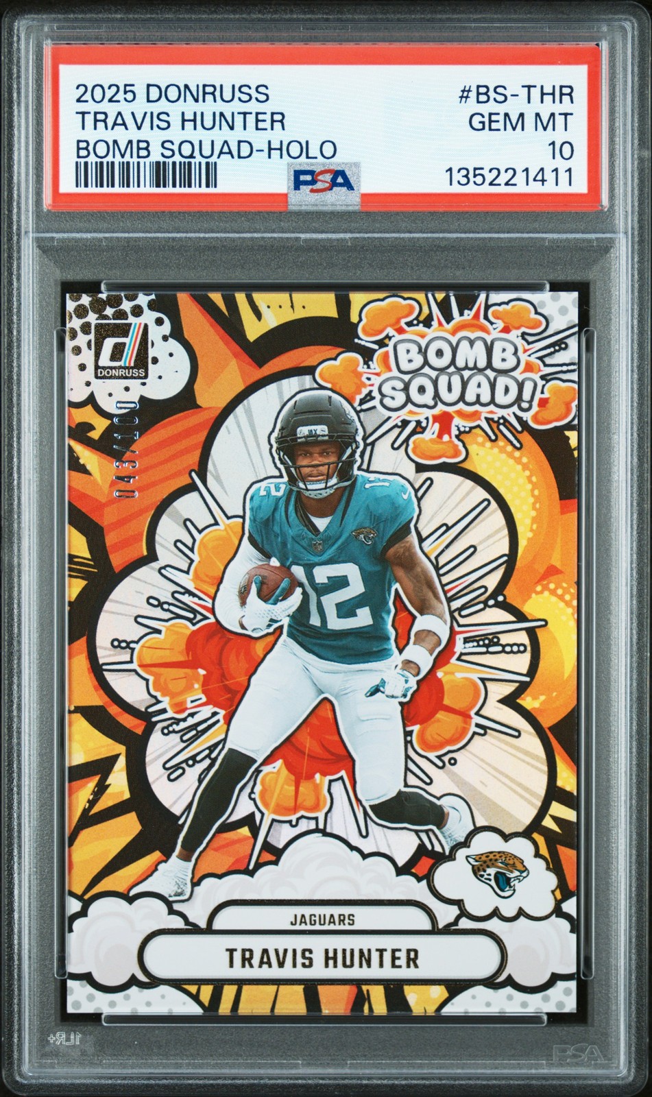 Travis Hunter Panini Donruss Bomb Squad #BSTHR Holo