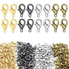 120 Pcs 12mm Lobster Claw Clasps for Jewelry Making Necklace Bracelets