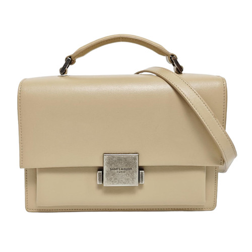 【Authentic】 Yves Saint Laurent BELLECHASSE Camel Leather Handbags (DDP)