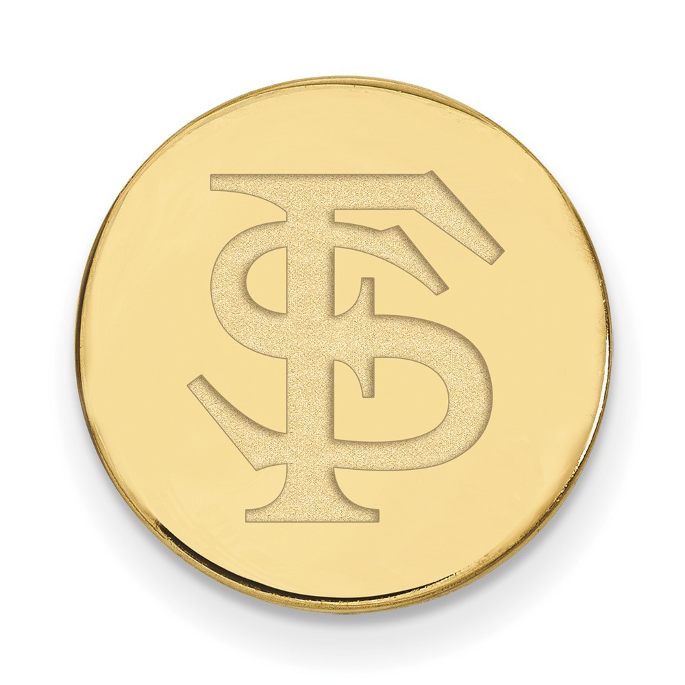 14K Yellow Gold Florida State University 'FS' 15mm Lapel or Tie Pin