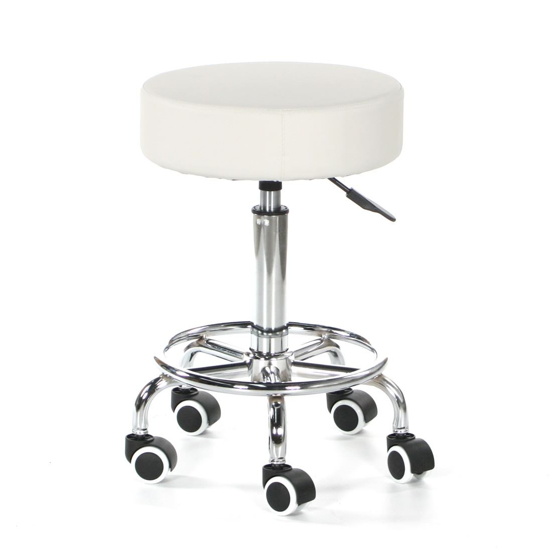 Beauty salon stool massage chair tattoo dog grooming height adjustable white