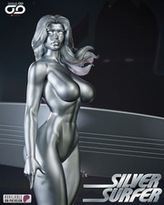 Shalla-Bal, Silver Surfer, 12K Resin Model Kit Painted 3d Printed DIY Figure