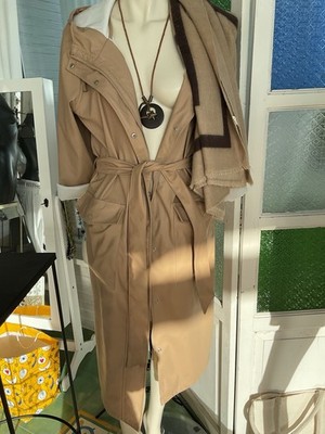 Trenchcoat Noisy MAY  Wasserabweisend Kapuze Raincoat XL NP 119 Beige