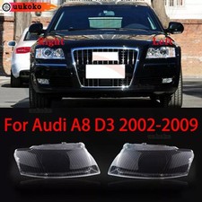 Car Headlight Lens Shell Cover Transparent Lampshade For Audi A8 D3 2002-2009