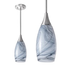 Kitchen Island Pendant Lighting Modern Adjustable Height Brushed Nickel Fixture