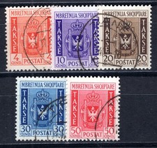 ALBANIA POSTAGE 1940 35-39 stamped IMMACULATE SET (F8640