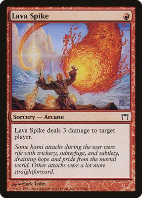 Lava Spike [Champions of Kamigawa] Moderately Played