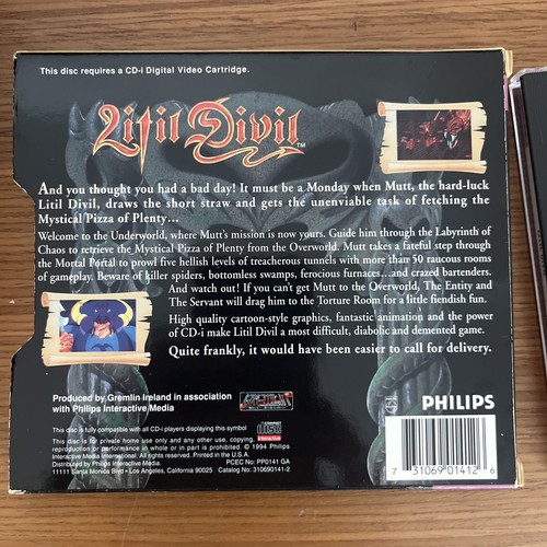 Litil Divil (Philips CD-i) Case, Disc, Manual, slipcover - Picture 3 of 10