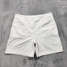 Jones New York Signature Shorts Womens 10 White Utility Twill Bermuda Casual