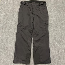 Fera Snow Pants Mens 36S Black Nylon Adjustable Waist Cargo Pockets Outdoor
