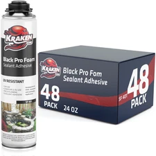 Kraken Bond Black Gun Foam 24oz 48 Pack Waterfall Landscape – Gun Not Included