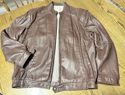 Vintage St Michael 100% Leather/Mouton Jacket MADE IN FINLAND