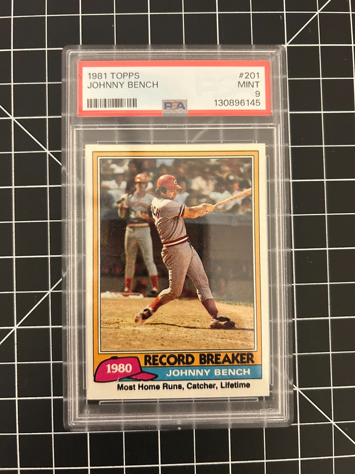 1981 TOPPS #201 JOHNNY BENCH - PSA 9 MINT - 130896145
