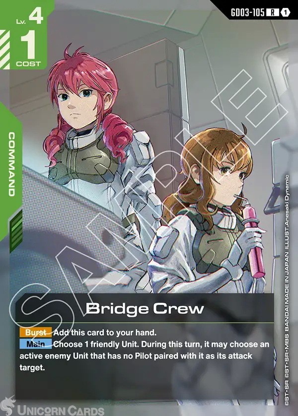 GD03-105 Bridge Crew  : R Holofoil Gundam TCG Card : GD03: Steel Requiem