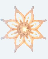 Vintage White Snowflake Light-Up Christmas Decoration Tree Topper