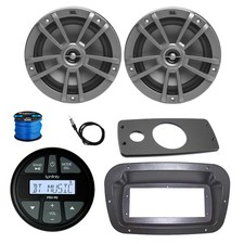 Infinity Marine Radio, Adapter, Spa Bezel, ANT, 2x 8" 375W Gray Speakers w/Wire
