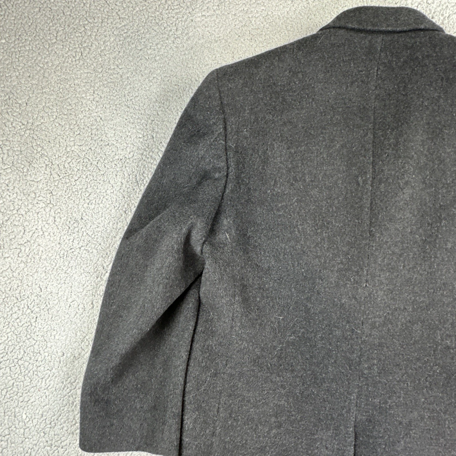 Nino Cerruti Rue Royale Wool Cashmere Blend Overcoat 42R Charcoal Gray 3 Button image 16