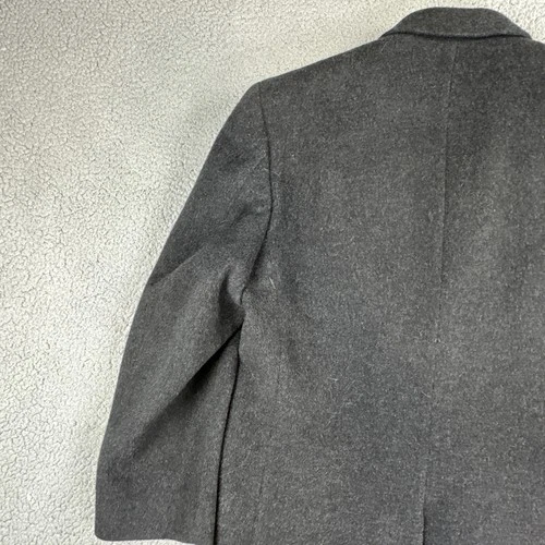 Nino Cerruti Rue Royale Wool Cashmere Blend Overcoat 42R Charcoal Gray 3 Button image 16
