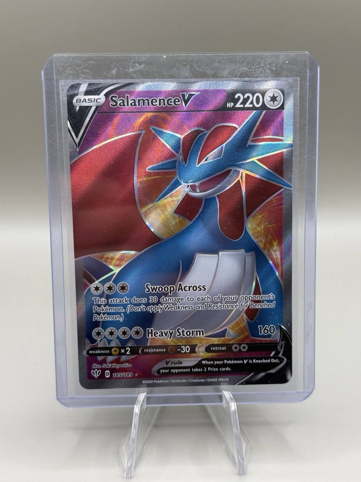Salamence V 185/189 Darkness Ablaze Full Art Ultra Rare NM