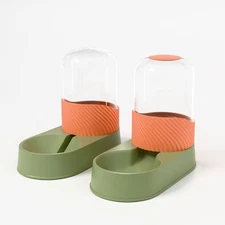 Automatic Cat Feeder and Water Dispenser 2Pcs, Dog Gravity Food Feeder and Wa...