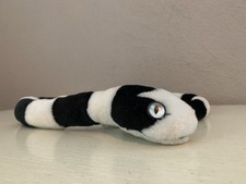 Rare 33  Vintage Black and White Striped Snake Plush Hard to Find