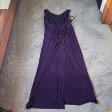 R M Richards Plum Ruched Dress SIZE 12