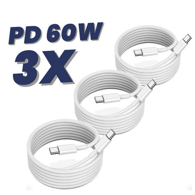 3X 6FT For iPhone 15 Plus 16 17 Type C to USB C Fast Charging 60W PD Data Cable