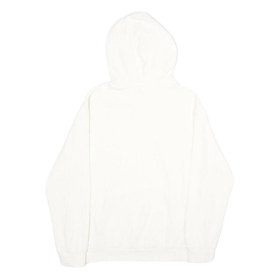 H&M Hombre Hoodie de Pana Blanco M Casual Con Cordón Sudadera Pullover - Imagen 3 de 4