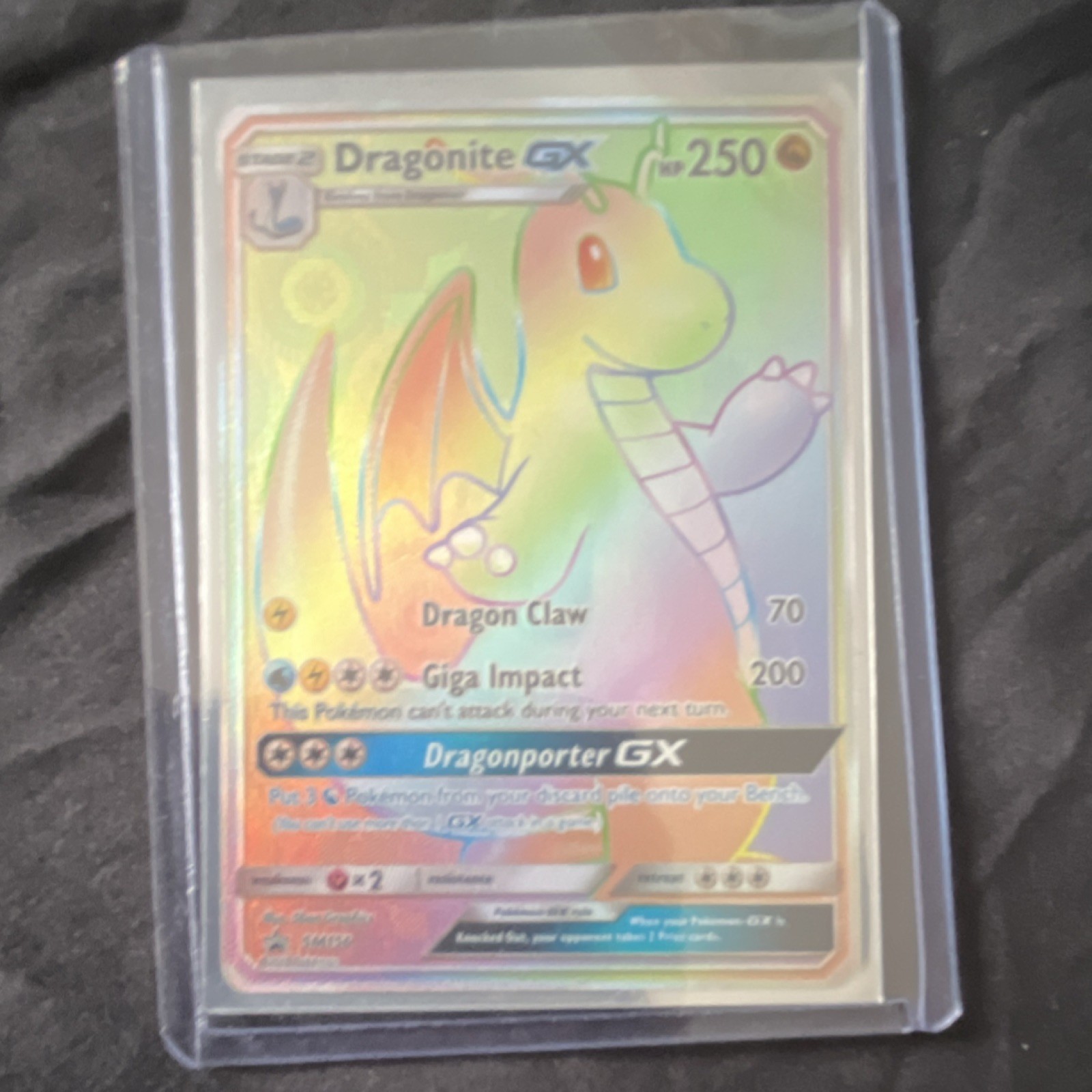 Pokémon Dragonite GX SM156 Full Art Promo Holo 250 HP Stage 2 Card