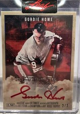 GORDIE HOWE 2023 LEAF ULTIMATE HOCKEY Autograph BLACK 2/3