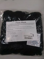 Reusable Cotton Face Mask - Black - 50 Count