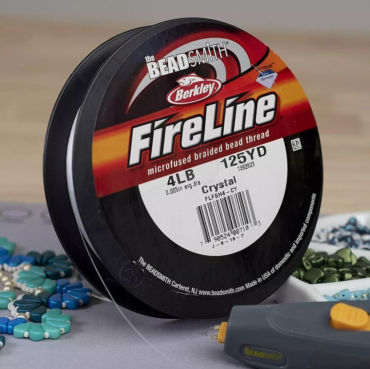 Beadsmith Fireline Crystal Bead Thread – 6LB, 125 Yard Reel For Jewelry & Crafts