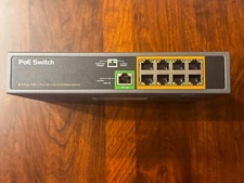 BV-Tech POE-SW801 8-Port PoE+ Switch w/Uplink Port. PWR Cord Incl