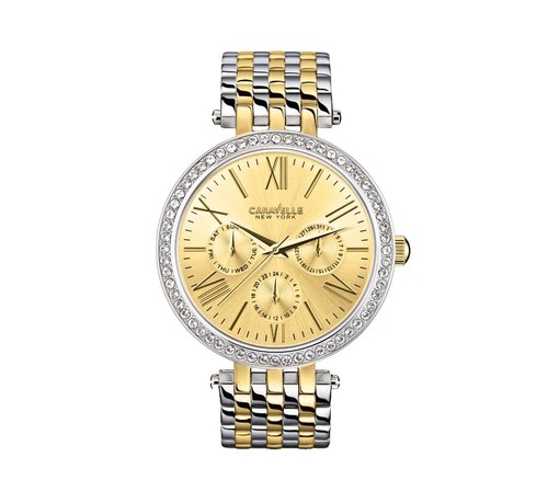 Works VTG Caravelle By Bulova Quartz Date Two-Tone Unisex 