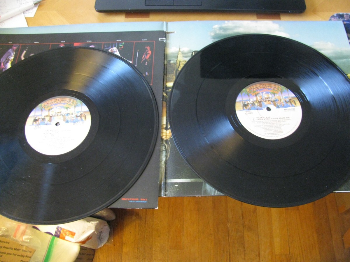 1979 VILLAGE PEOPLE LIVE AND SLEAZY DOUBLE LP ALBUM