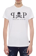 Philipp Plein Men's Platinum Cut Skull Logo Shirt Round Neck T-Shirt Top New 4XL
