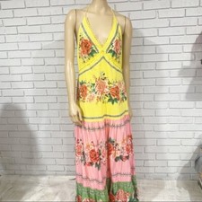 Farm Rio Women’s Manuela Floral Pastel Maxi Dress - Size Large