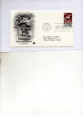 1st day postal commemorative sociaty 1994 winter olympic games hockey