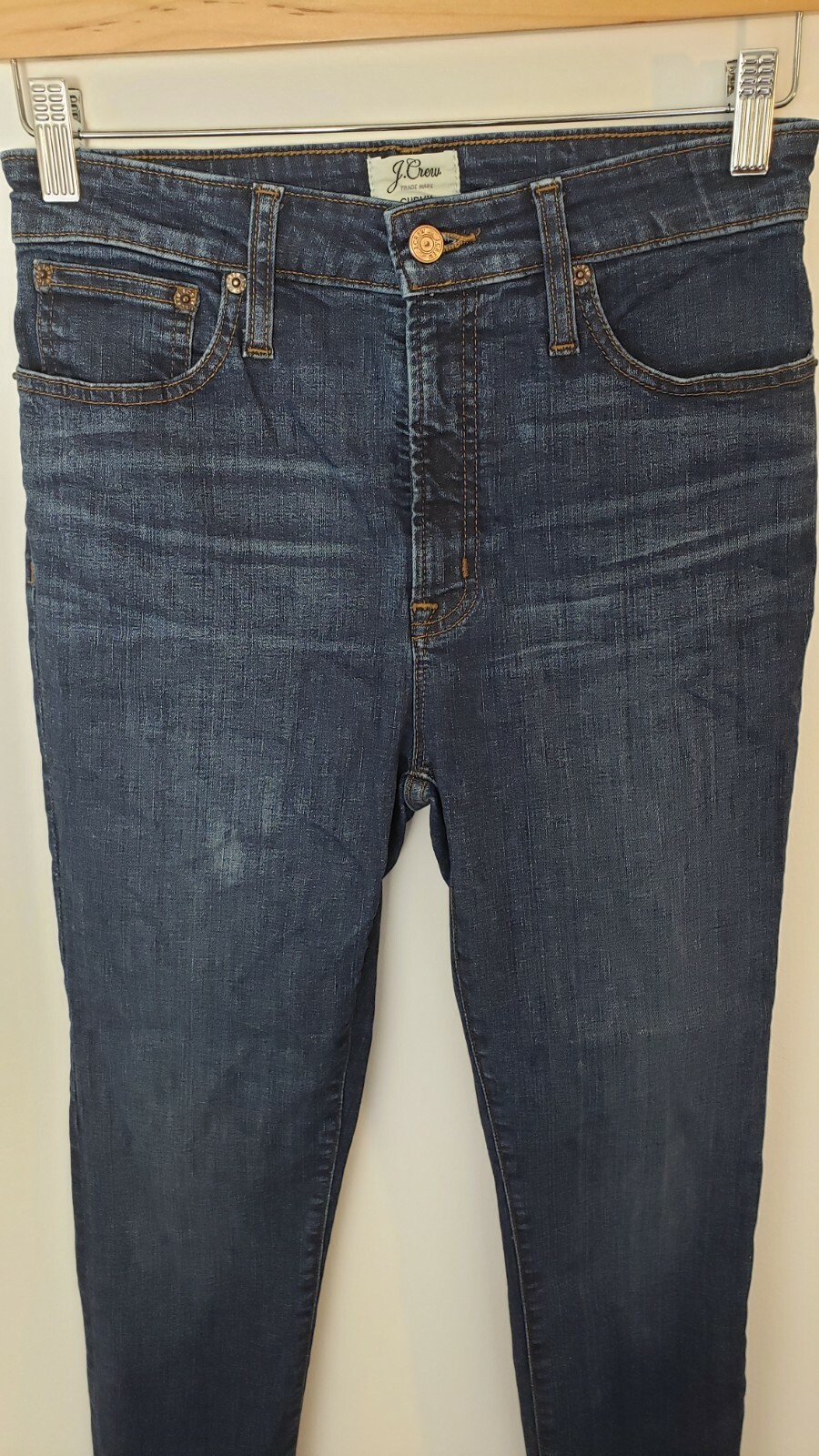 J Crew Curvy Toothpick Jeans Denim Pants Women's 27 High Rise