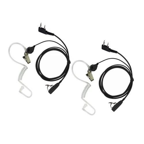 2PCS 2Pin Covert Acoustic Tube Earpiece Headset Mic for Motorola Two Way Radios - Picture 2 of 12