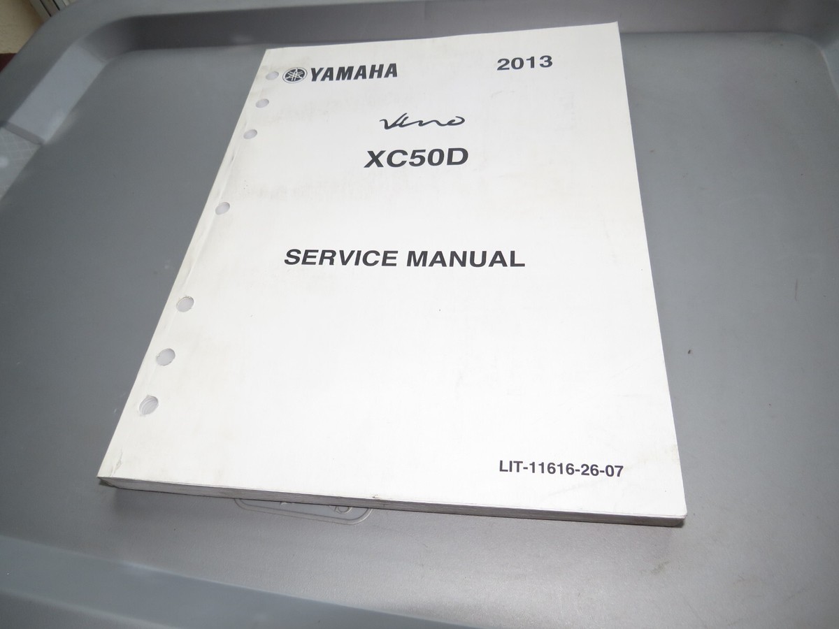 YAMAHA XC50/XC50D サービスマニュアル NOS Yamaha XC50D Vino 2013 Owners Repair Service Manual LIT