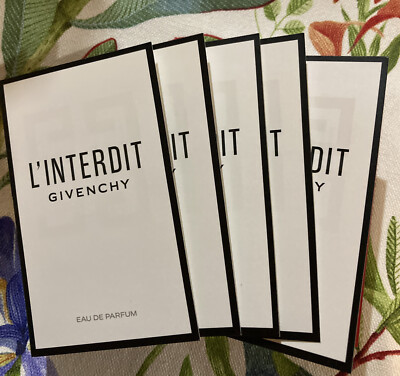 Givenchy Linterdit Eau De Parfum Sample Size 1ml, Lot Of 5