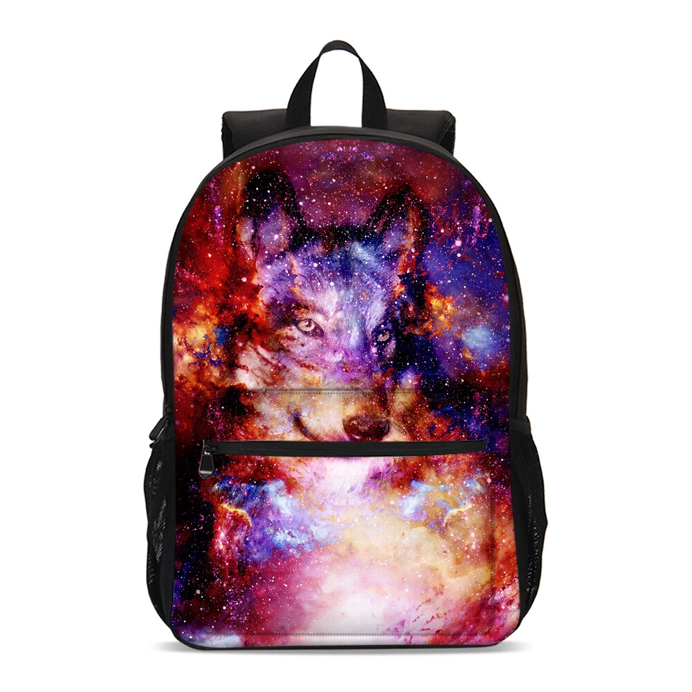 Cool Galaxy Wolf Backpack for Kid