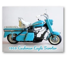 1959 Cushman Eagle Scooter Retro Refrigerator Locker Tool Box Fridge Magnet
