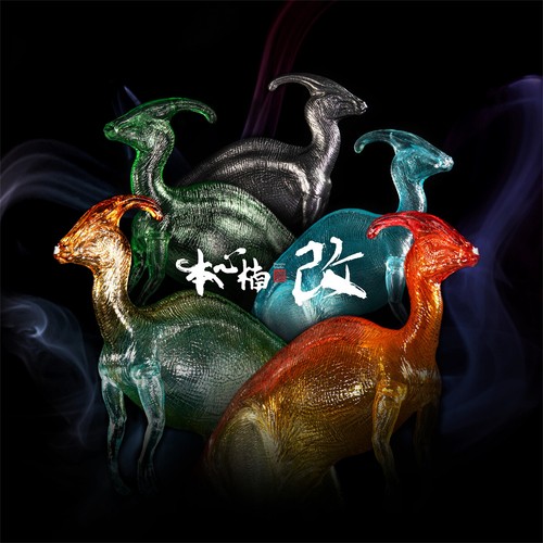 Nanmu Nutcracker Soldier Parasaurolophus Model Dinosaur Macaron Blind Box Figure - Picture 6 of 28
