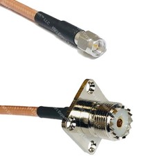RG400 SMA MALE to UHF Female Flange RF Cable FAST-SHIP LOT