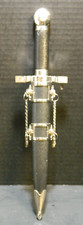 Stainless Steel Dagger in Black Metal Sheath K In A Shield Makers Mark Excellent